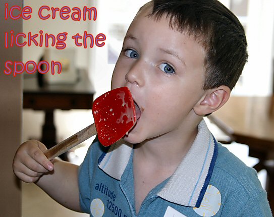 ice cream licking